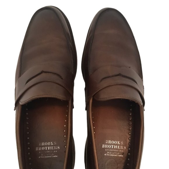 Brooks Brothers Brown Leather Penny Loafers main image 2